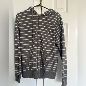 Old navy striped zip up hoodie